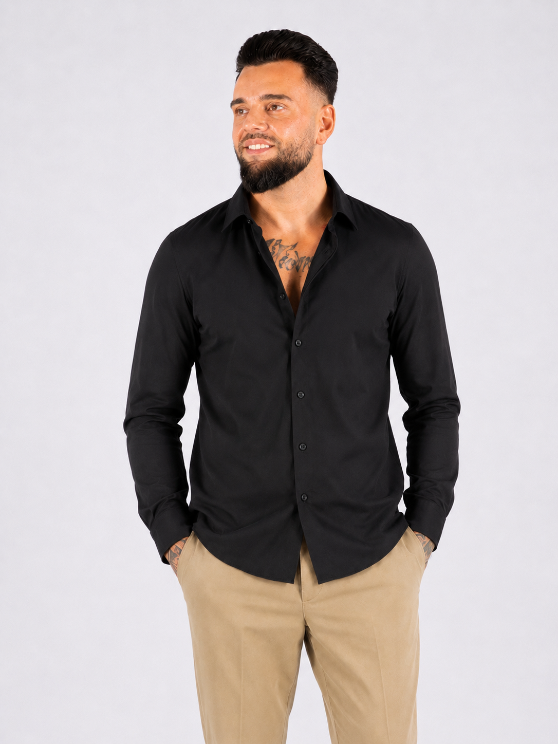 Overhemd Frankie slim fit zwart - Frankie's