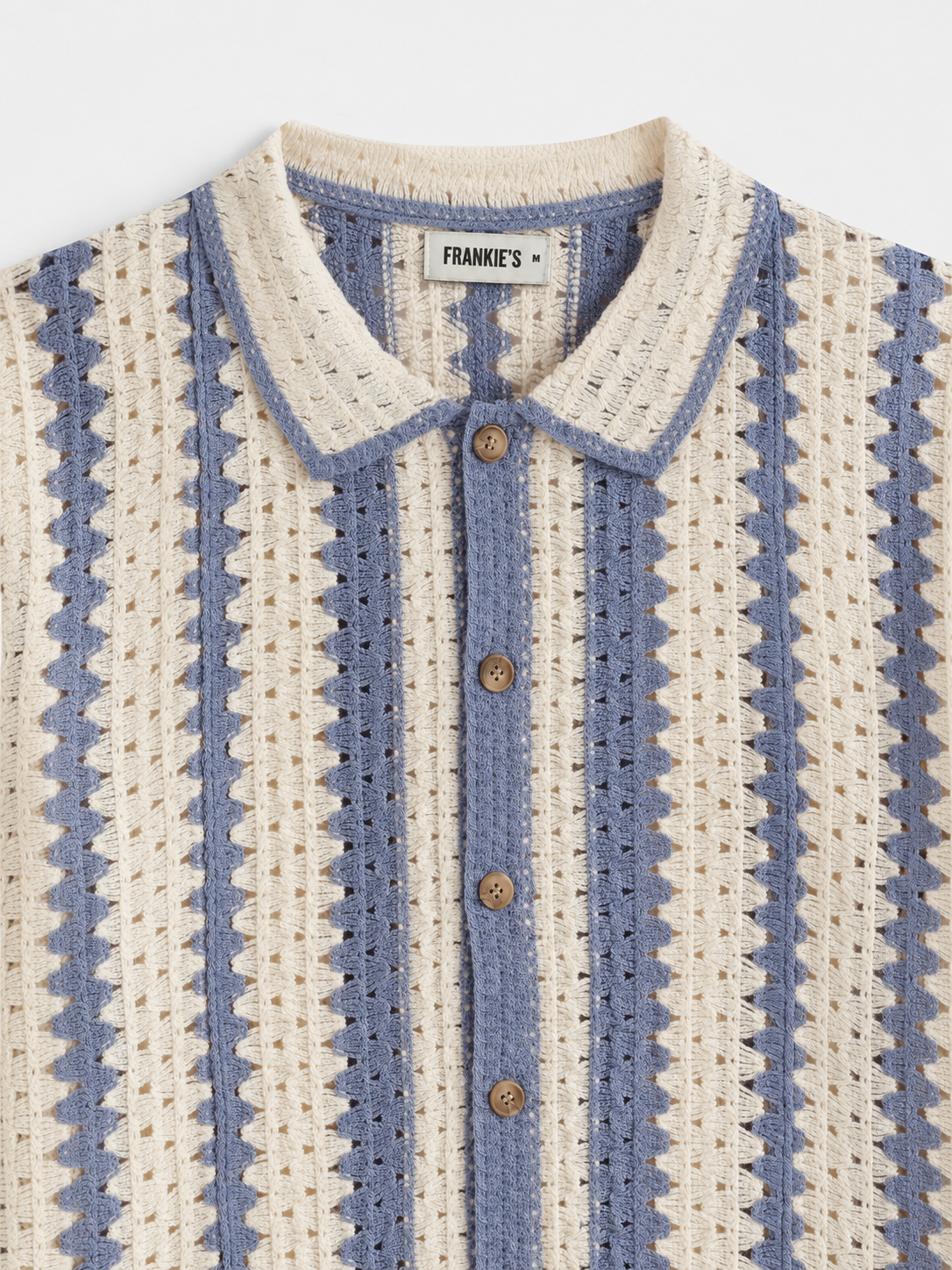 Riviera Crochet Shirt – Sky Blue