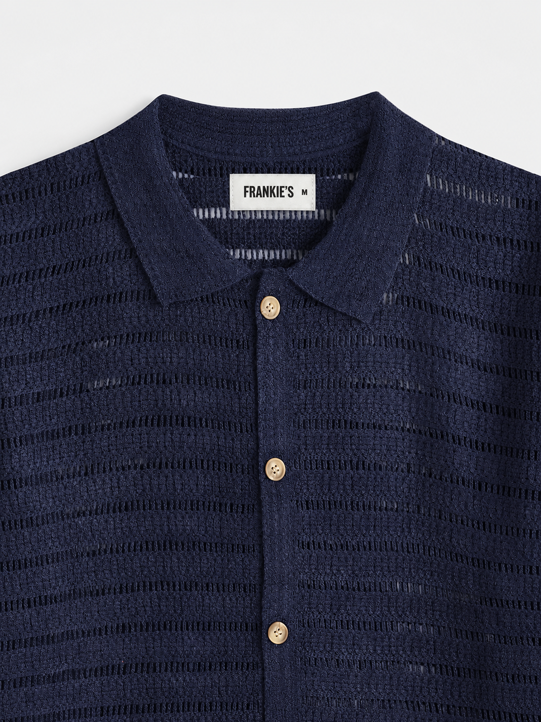Sorrento Crochet Shirt – Deep Navy