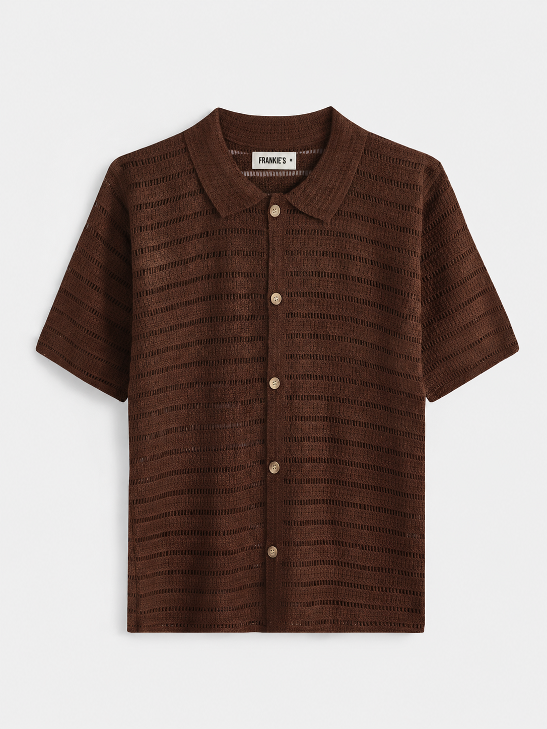 Sorrento Crochet Shirt – Espresso Brown