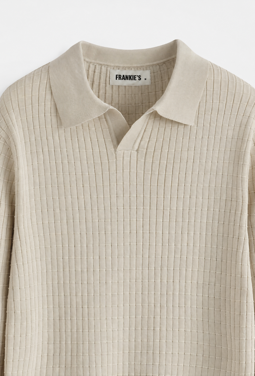 Taormina Textured Knit Polo Beige