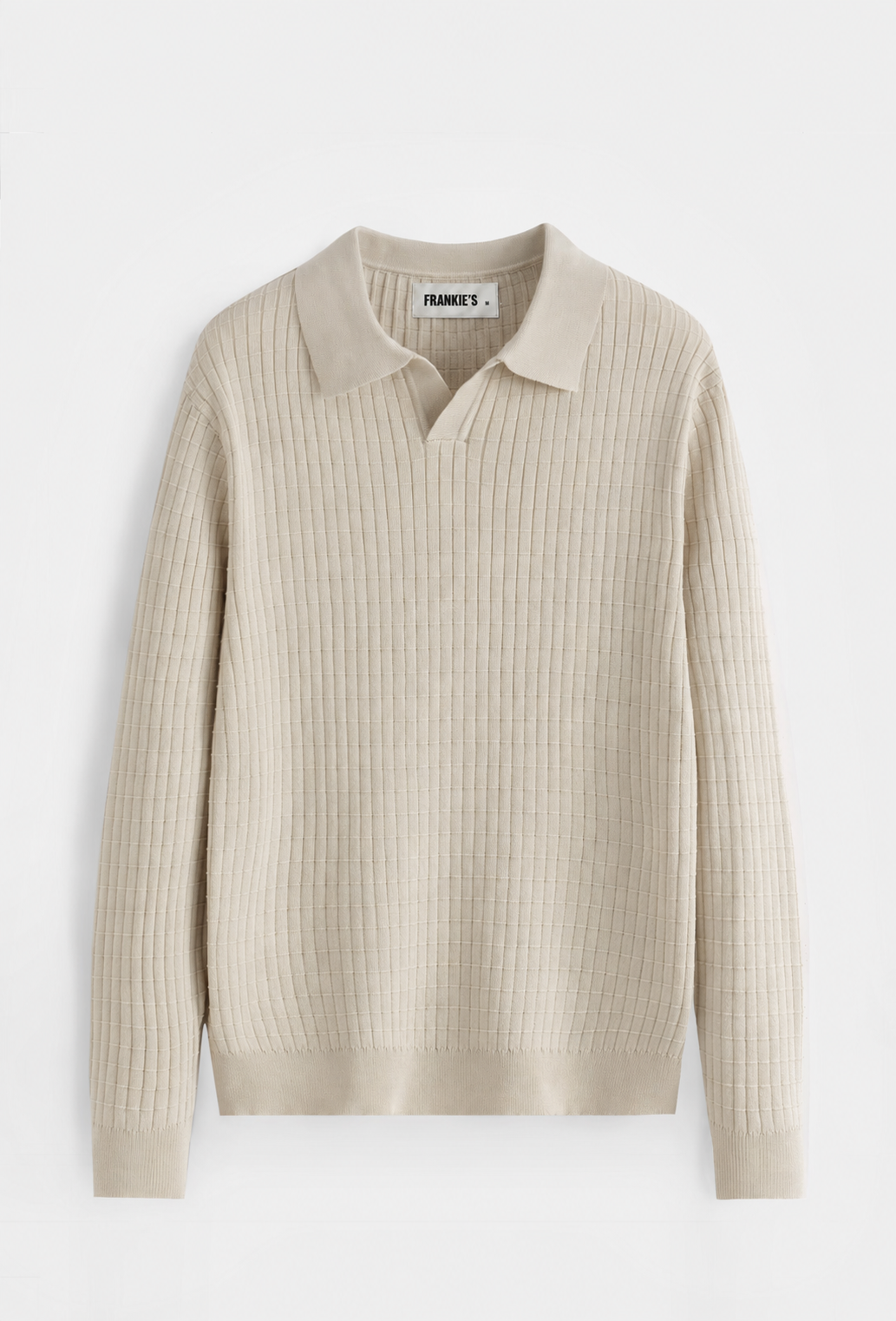 Taormina Textured Knit Polo Beige