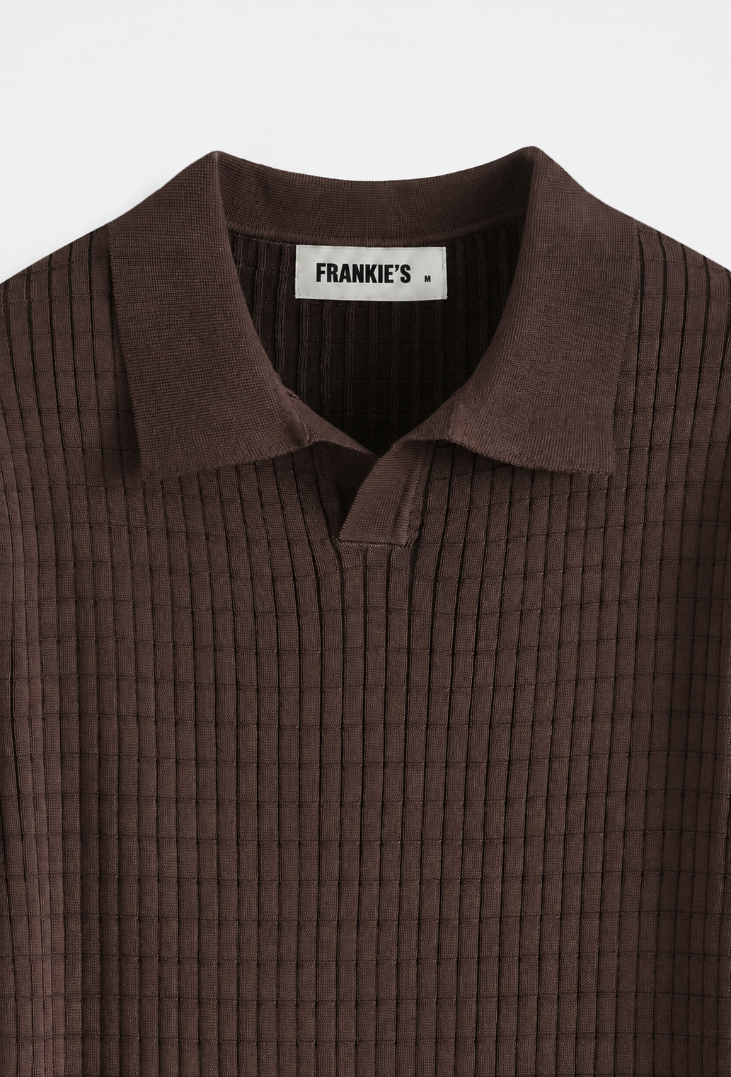 Taormina Textured Knit Polo Brown