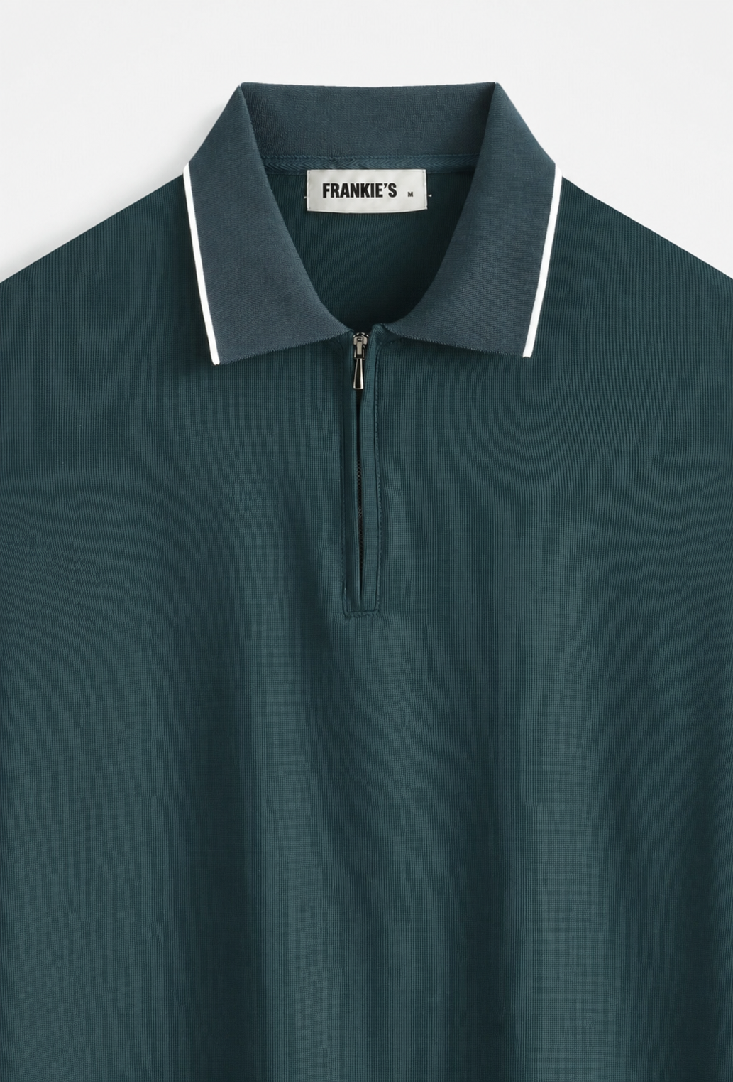 Ravello Zip Polo Long Sleeve Dark Green