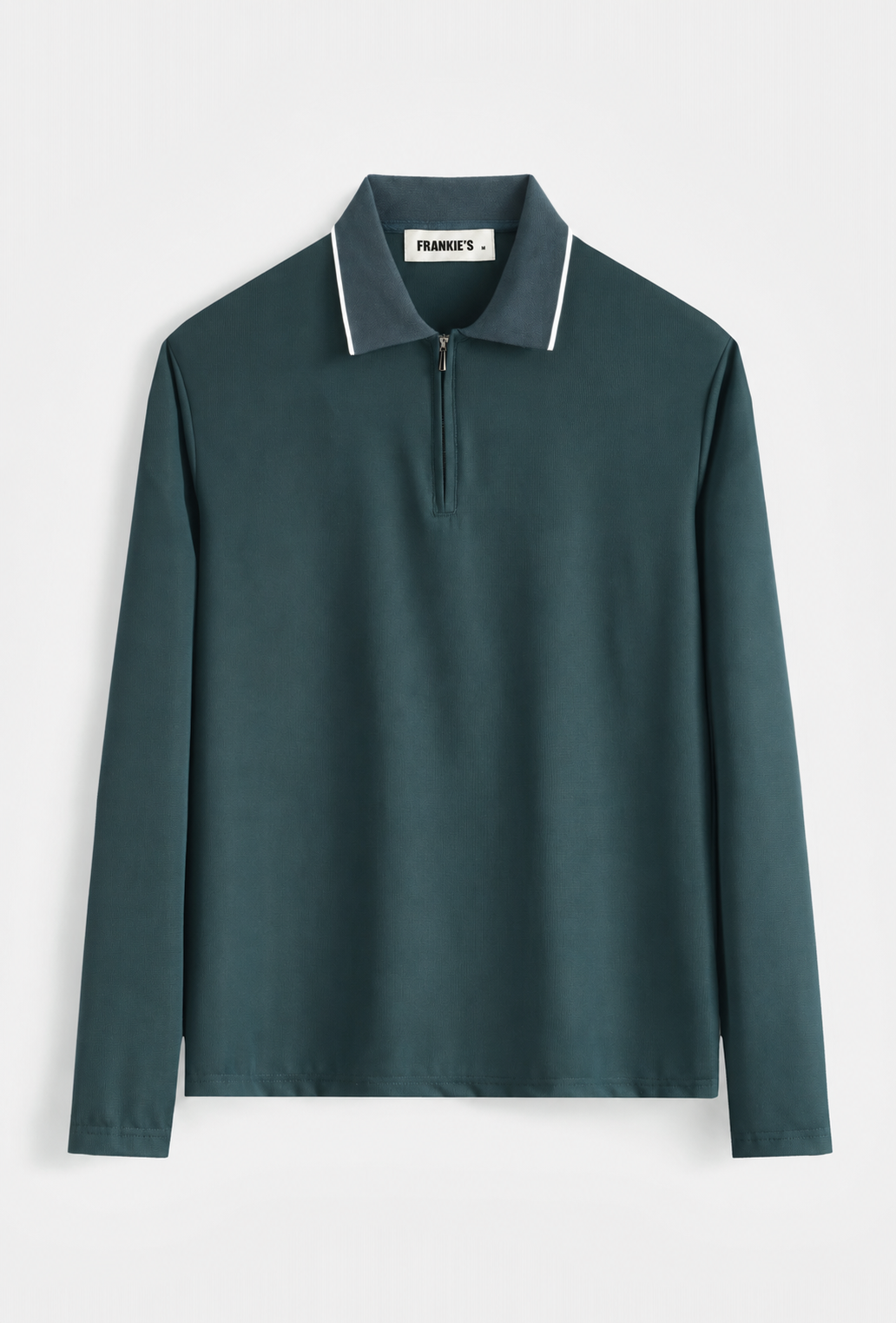 Ravello Zip Polo Long Sleeve Dark Green