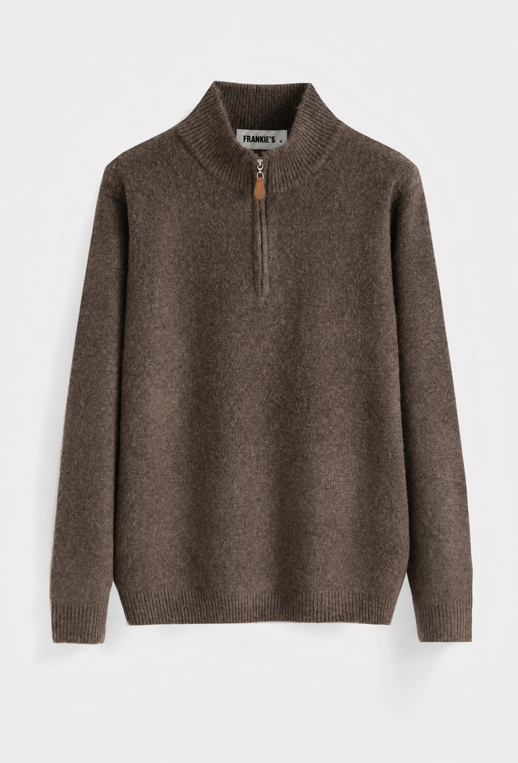 Bolzano Knit Quarter Zip Brown