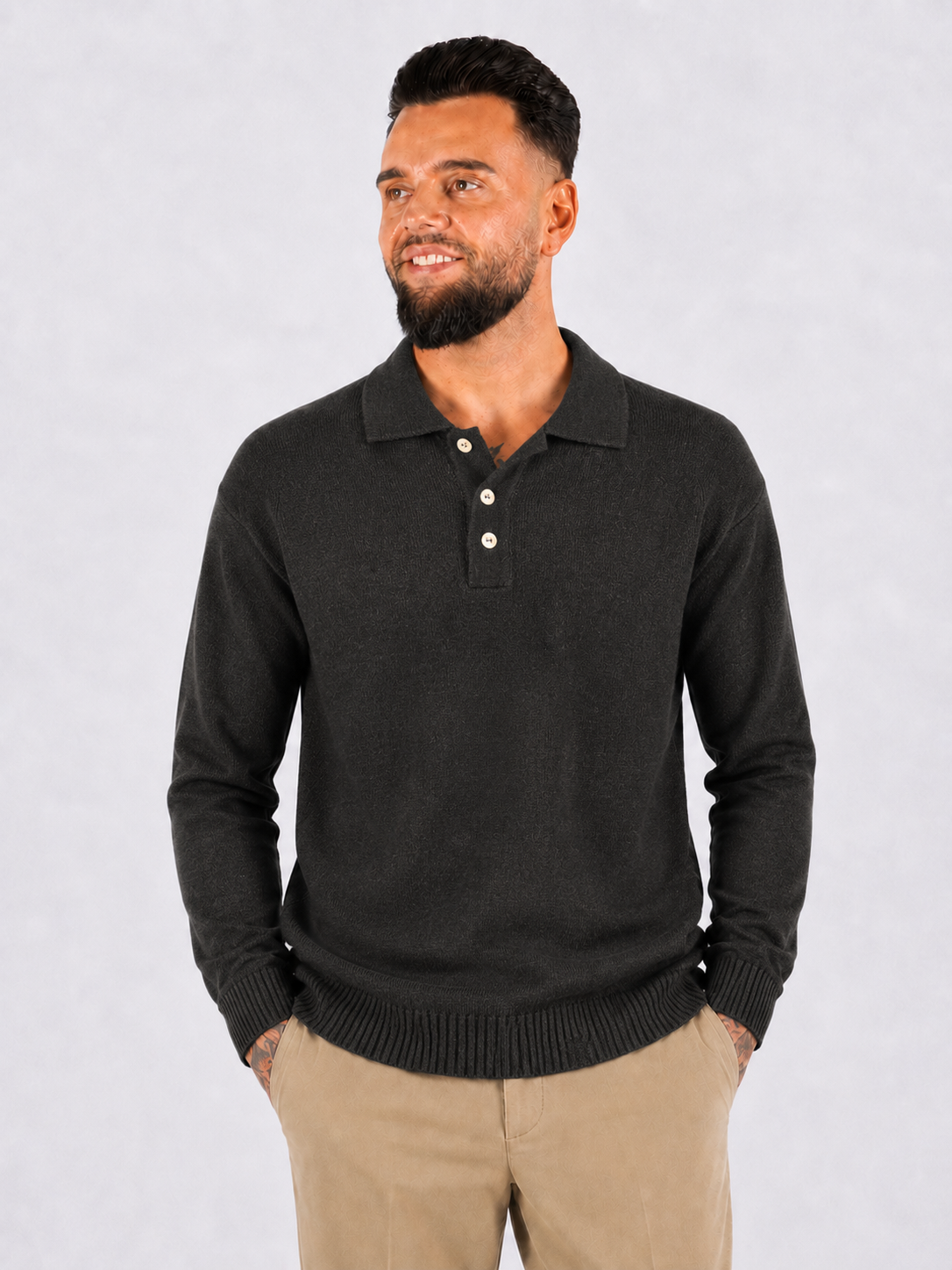 Polo knit Black