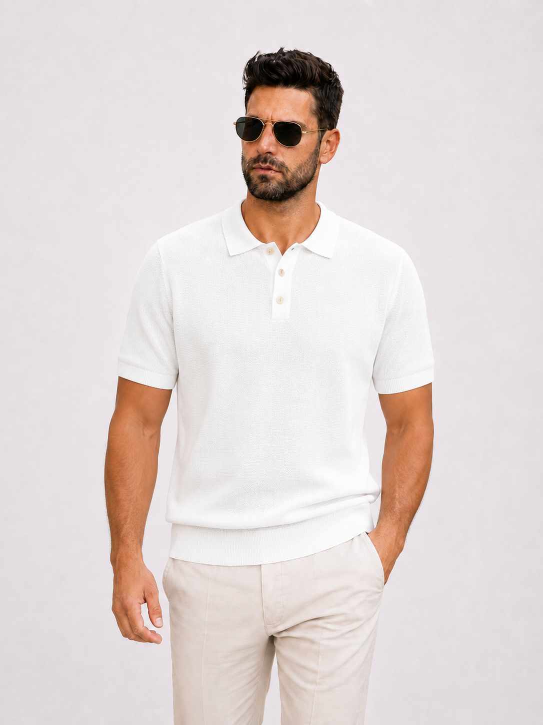 Polo short sleeve Chicago white
