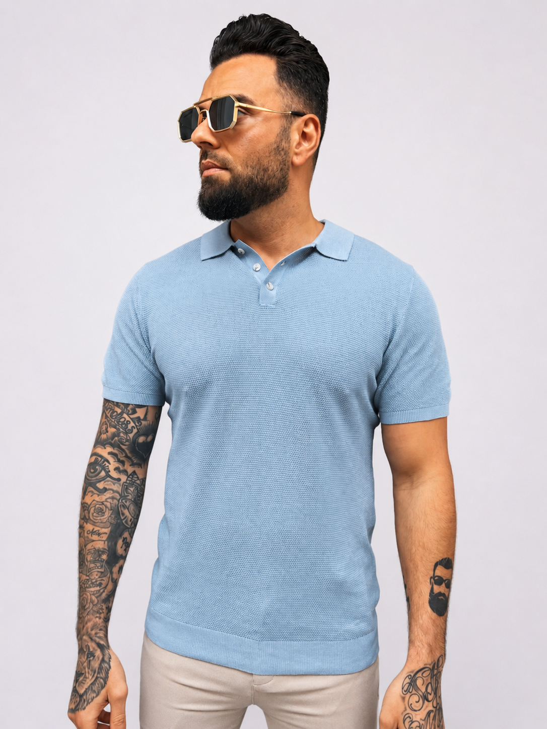 Polo short sleeve Chicago light blue