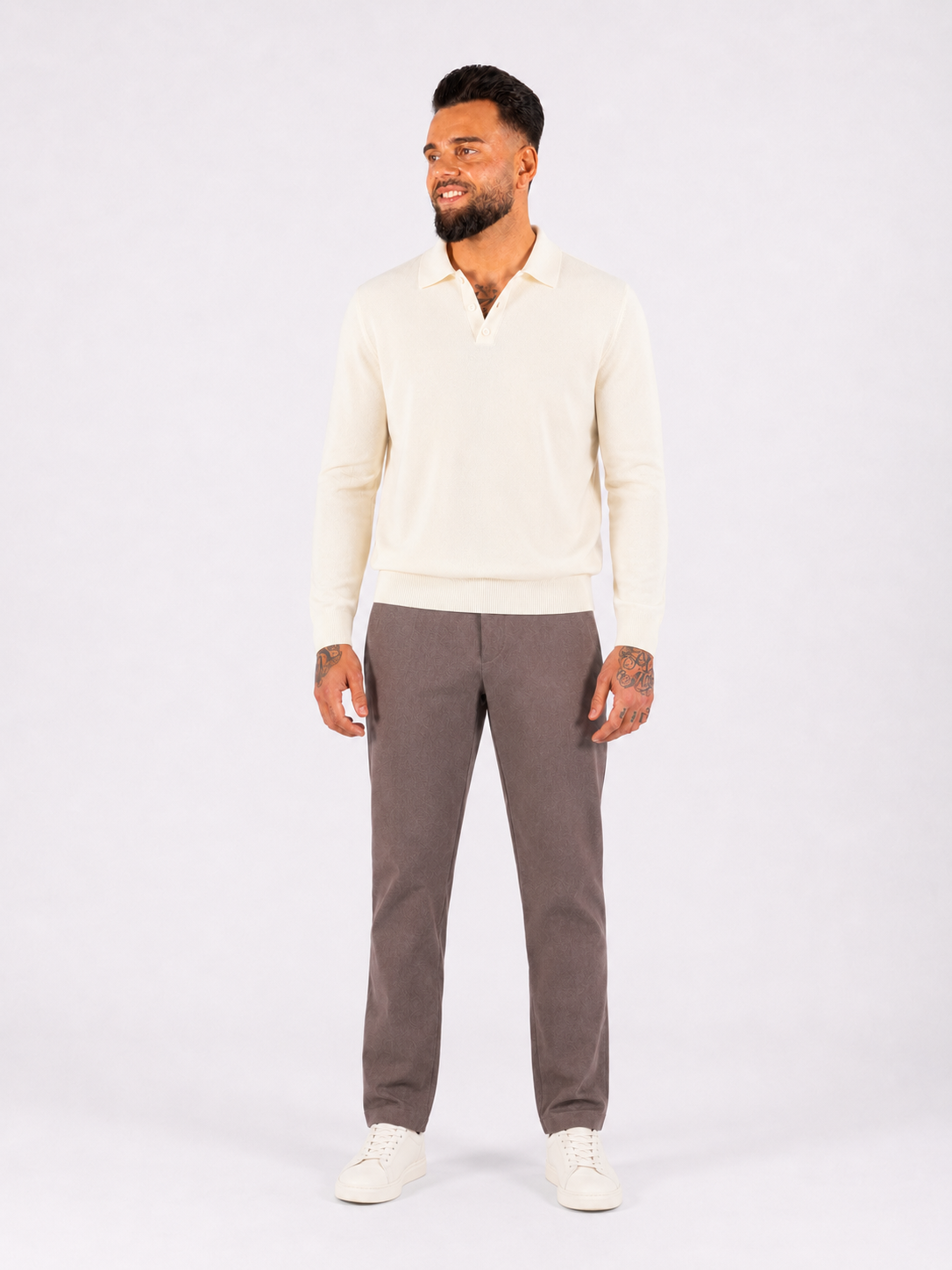Polo Knitwear, Plain - White - Frankie's
