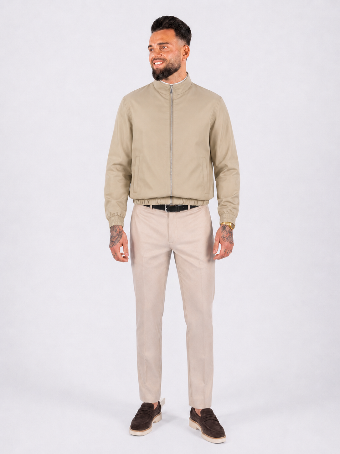 Reversible summer jacket camel beige - Frankie's