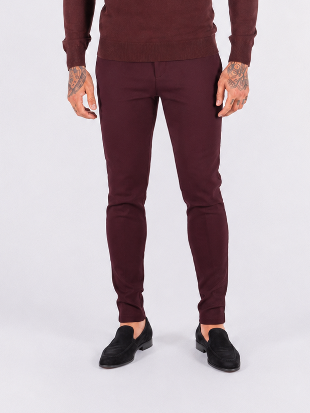 Super stretch pantalon bordeaux - Frankie's