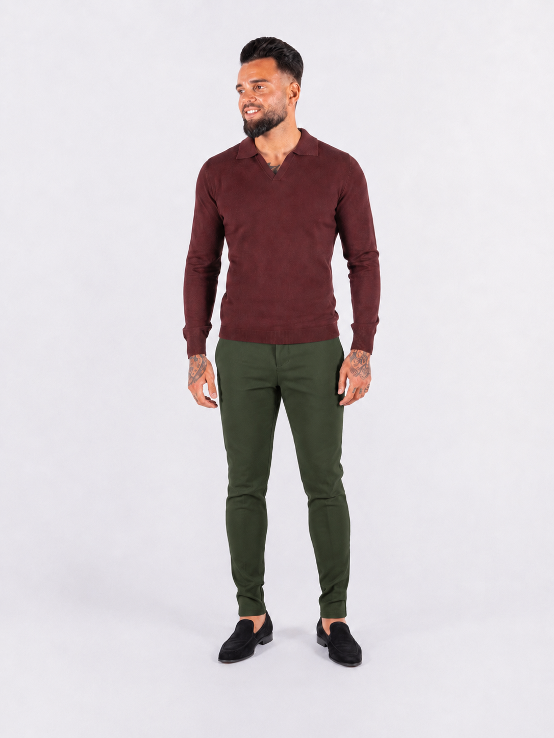 Super stretch pantalon khaki green - Frankie's