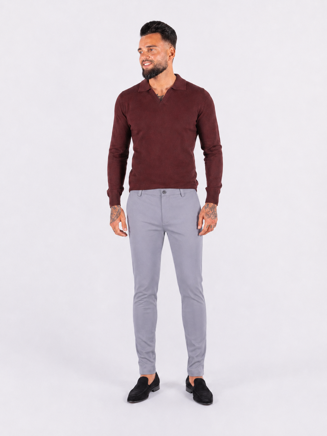 Super stretch pantalon light grey - Frankie's