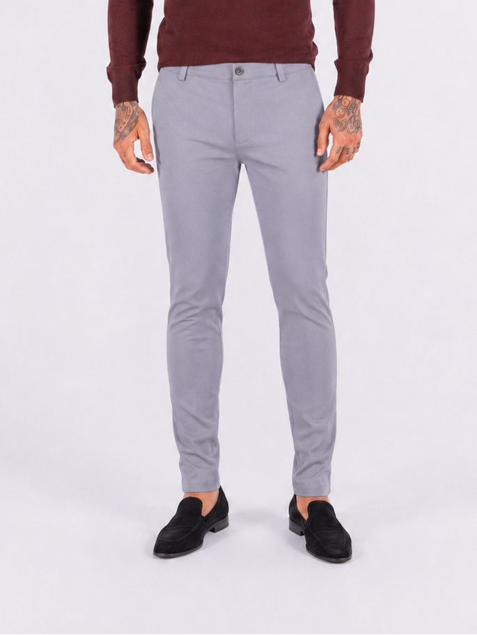 Super stretch pantalon light grey - Frankie's