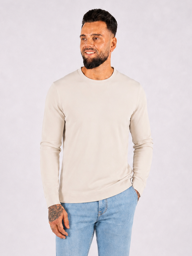 Crewneck Sweatshirt - Beige - Frankie's