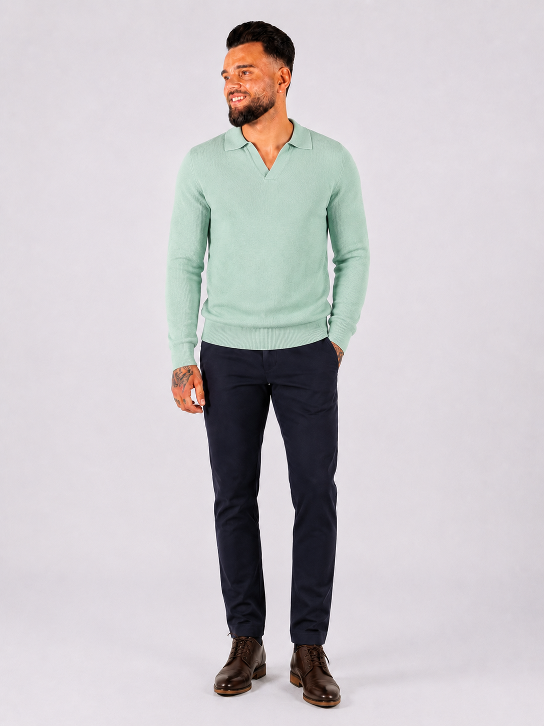 Polo Knitwear Long Sleeve Mint Green - Frankie's
