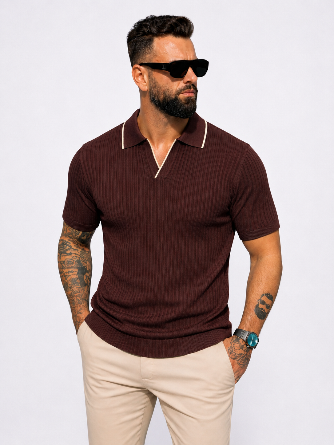 Naples Rib Polo Brown