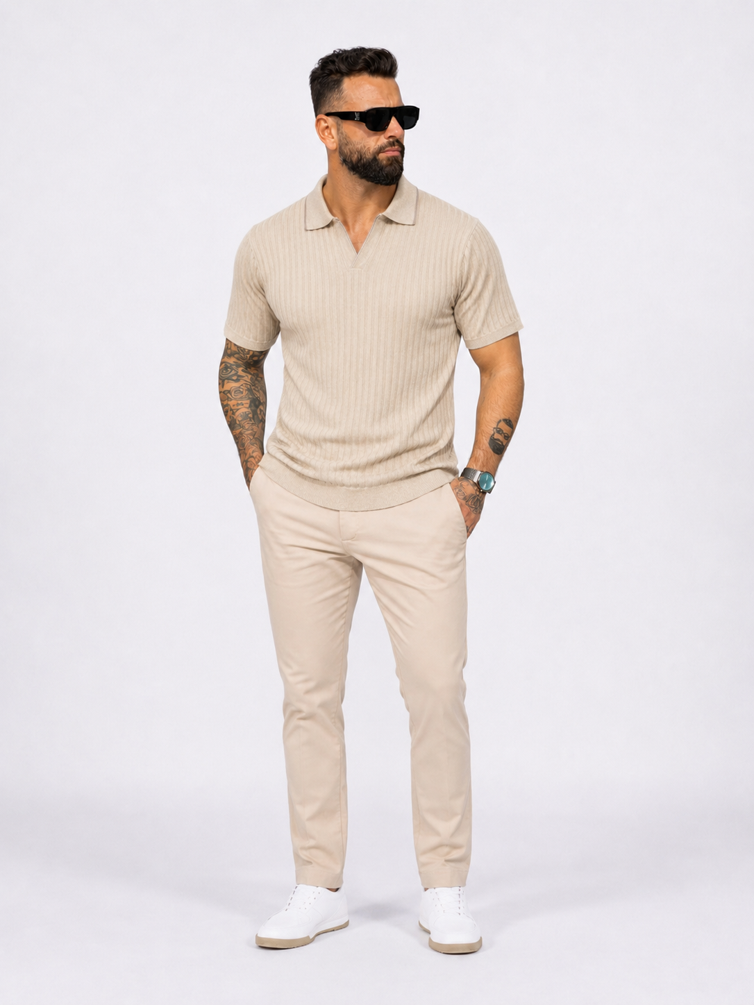 Naples Rib Polo Beige