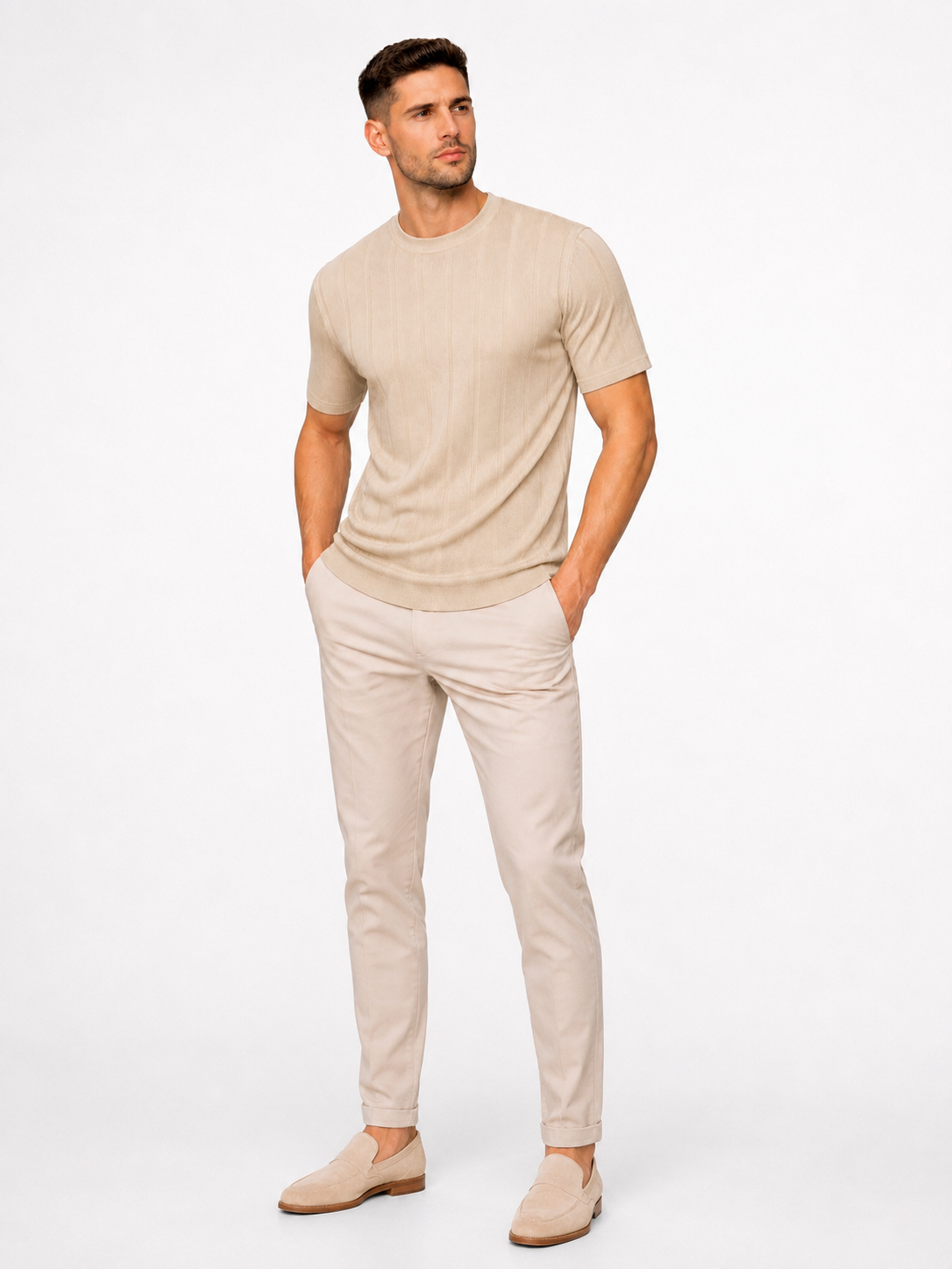 Classic Knitwear T-shirt Beige - Frankie's