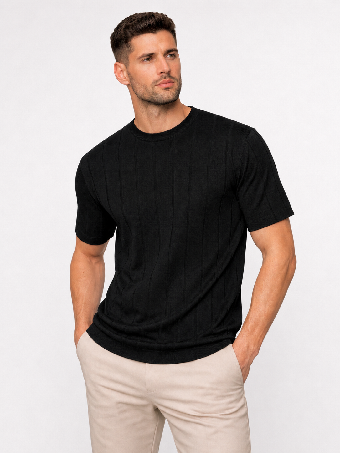 Classic Knitwear T-shirt Black - Frankie's