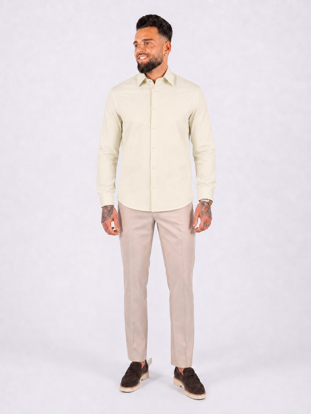 Overhemd havana stretch beige