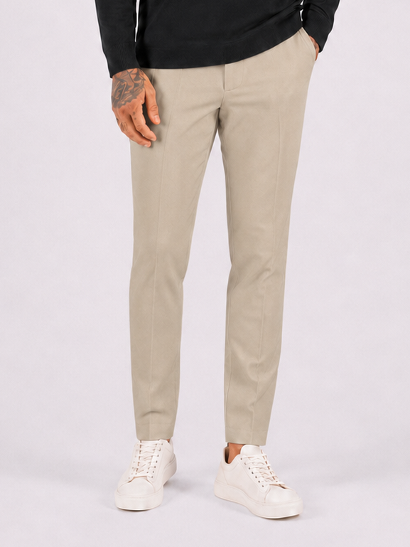Super stretch pantalon beige