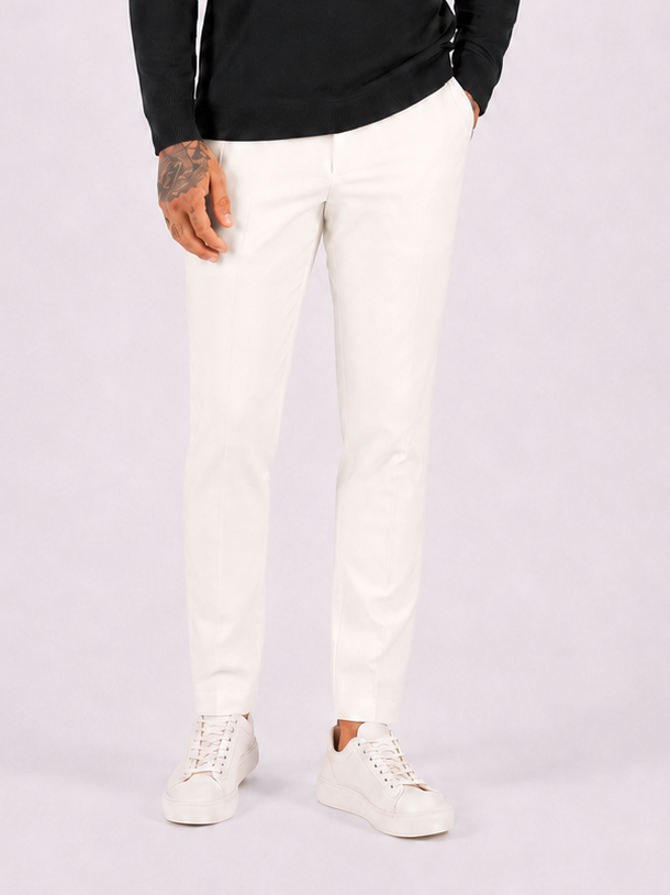 Super stretch pantalon white