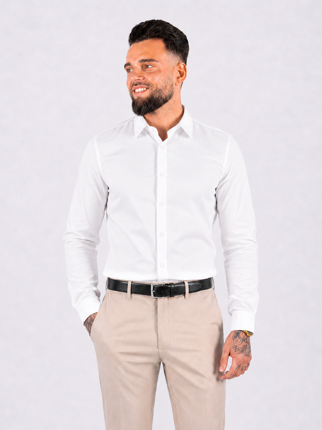 Shirt super stretch white