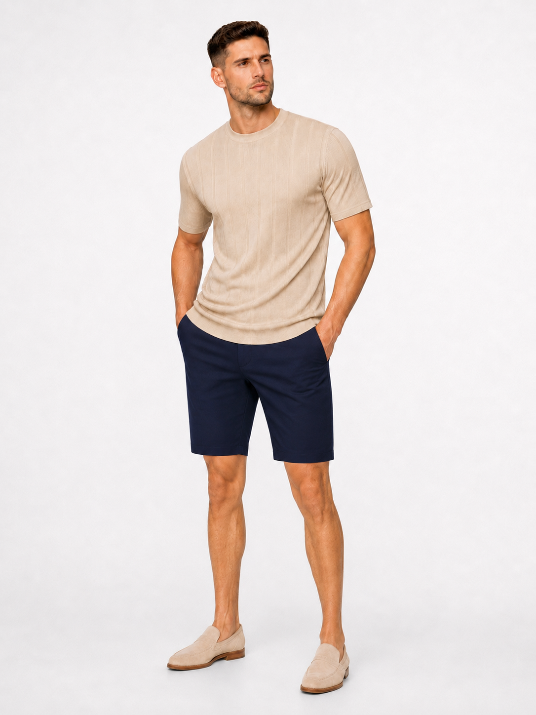 Super stretch chino short navy