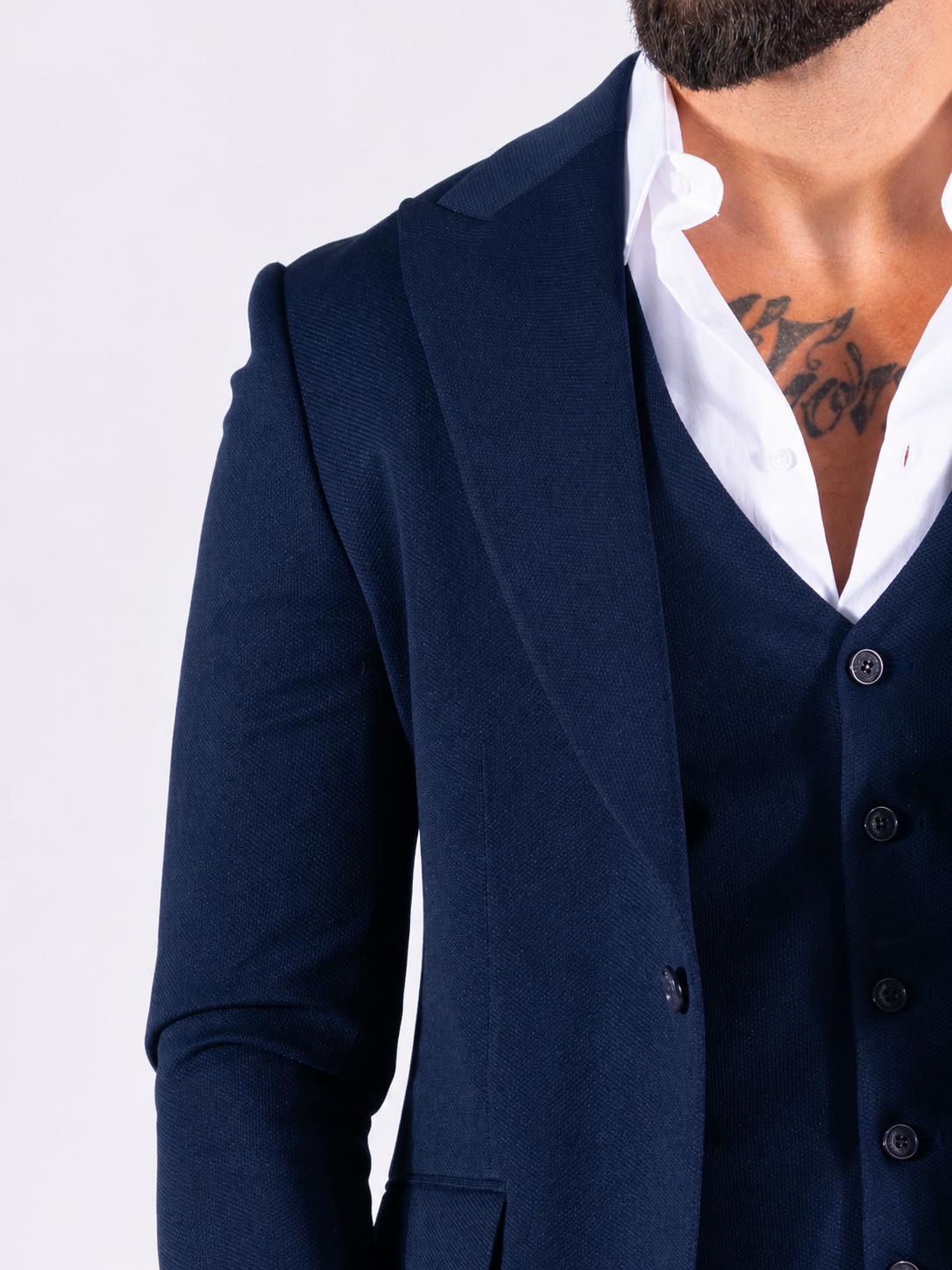 Suit Three Piece Havana Navy Blue - Frankie's