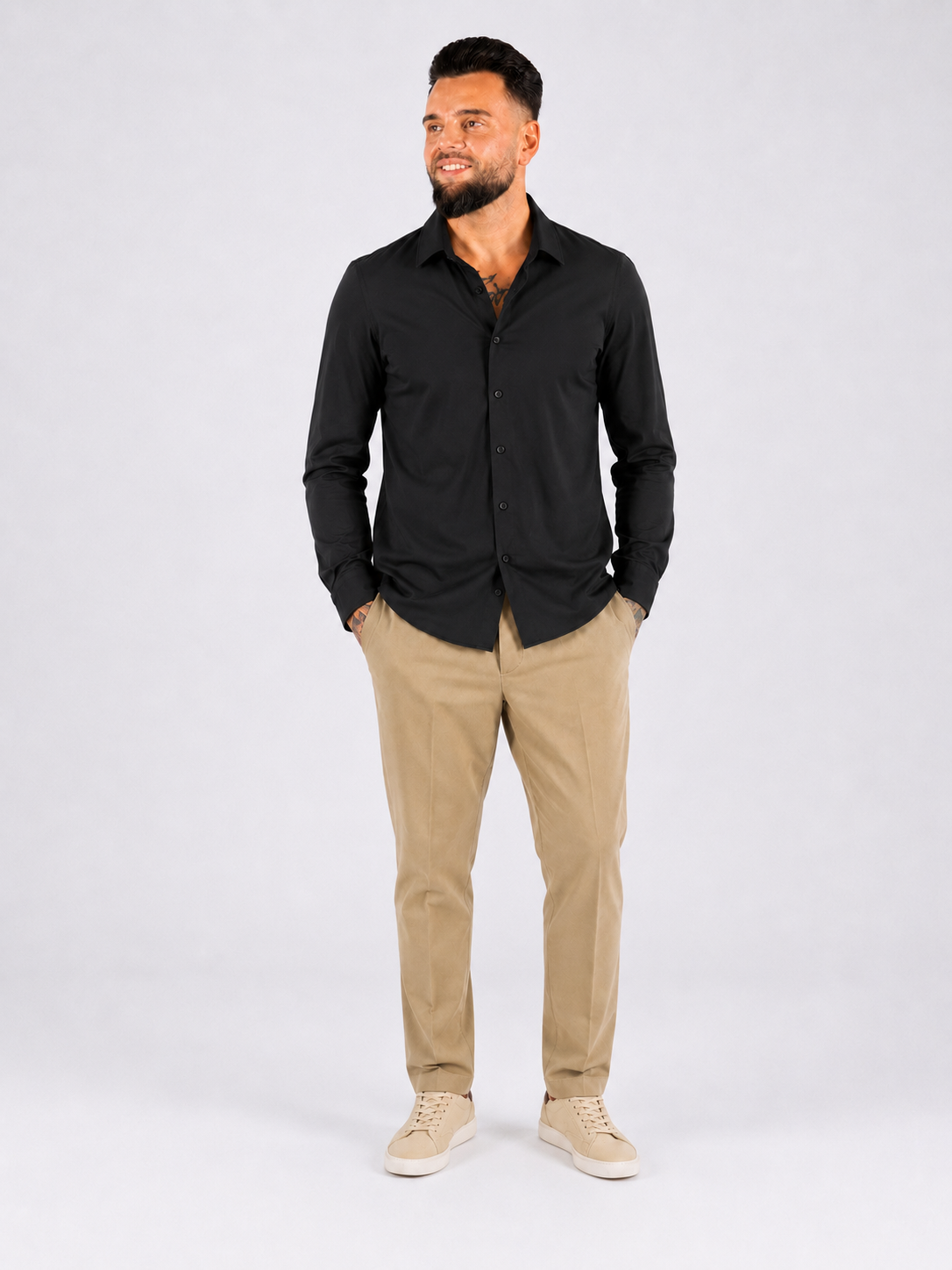 Overhemd Slim Fit Black - Frankie's