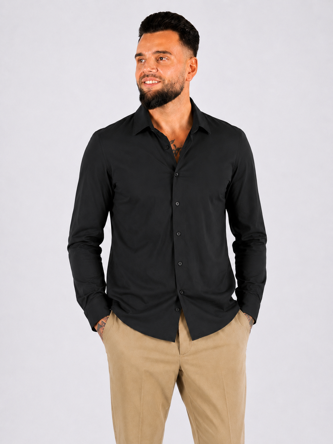 Overhemd Slim Fit Black - Frankie's