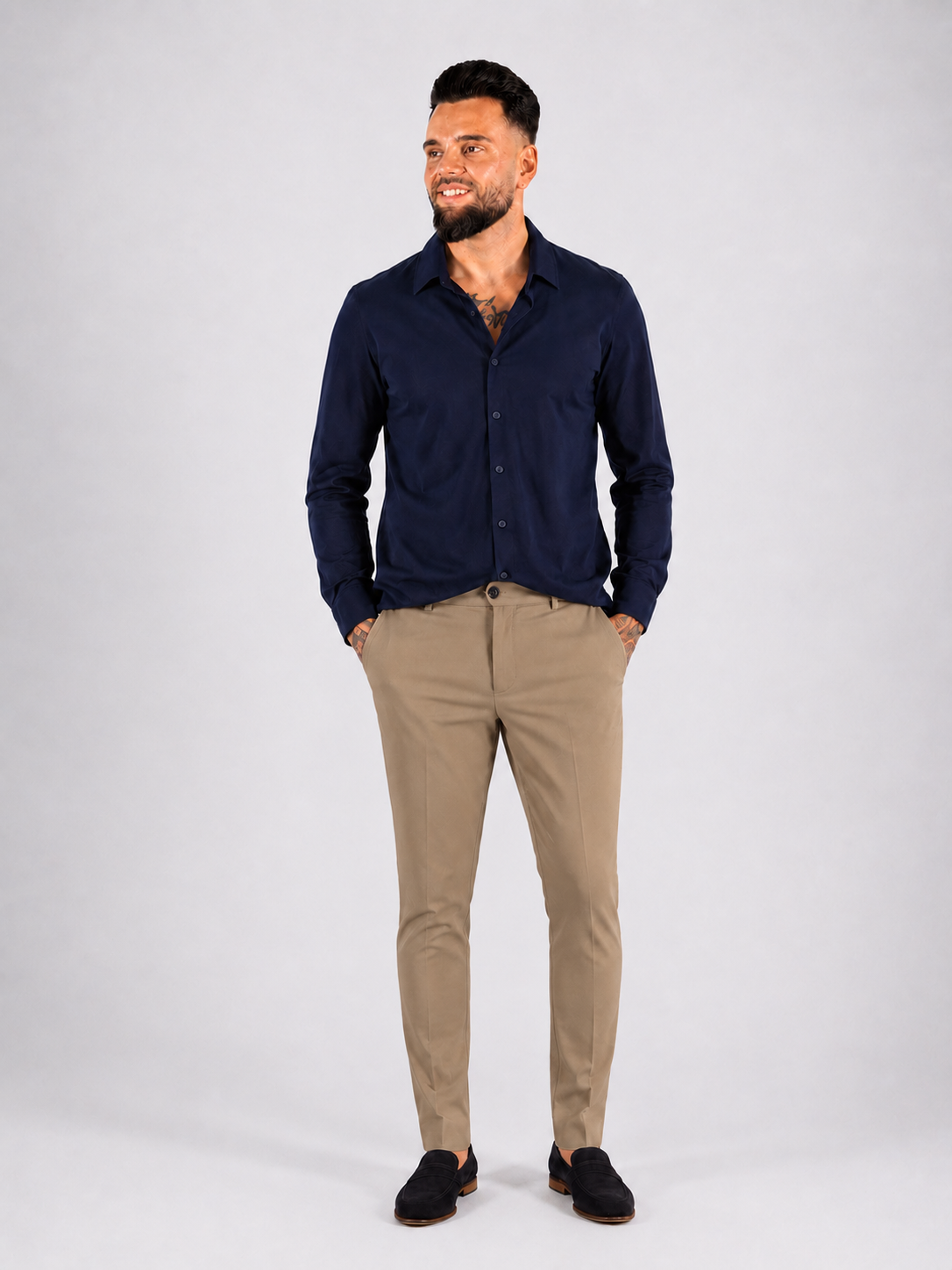 Pantalon Regular Fit Khaki - Frankie's