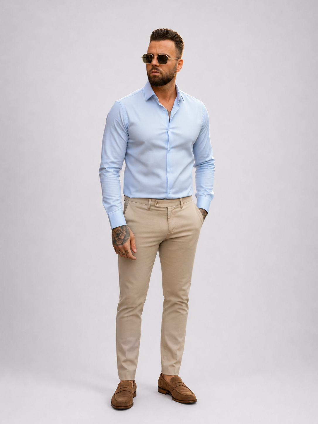 Overhemd Regular Fit Light Blue