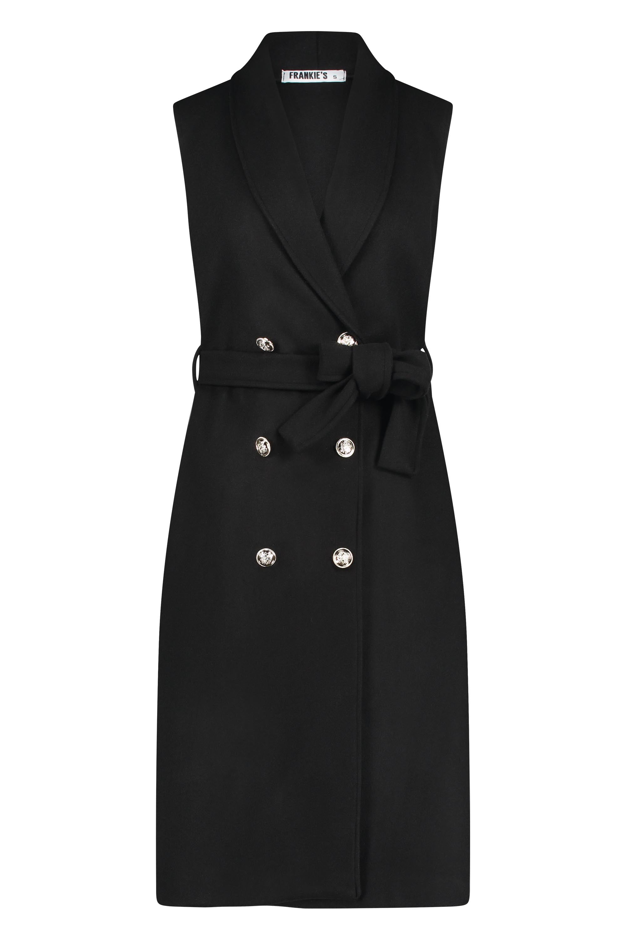 Sleeveless trenchcoat black