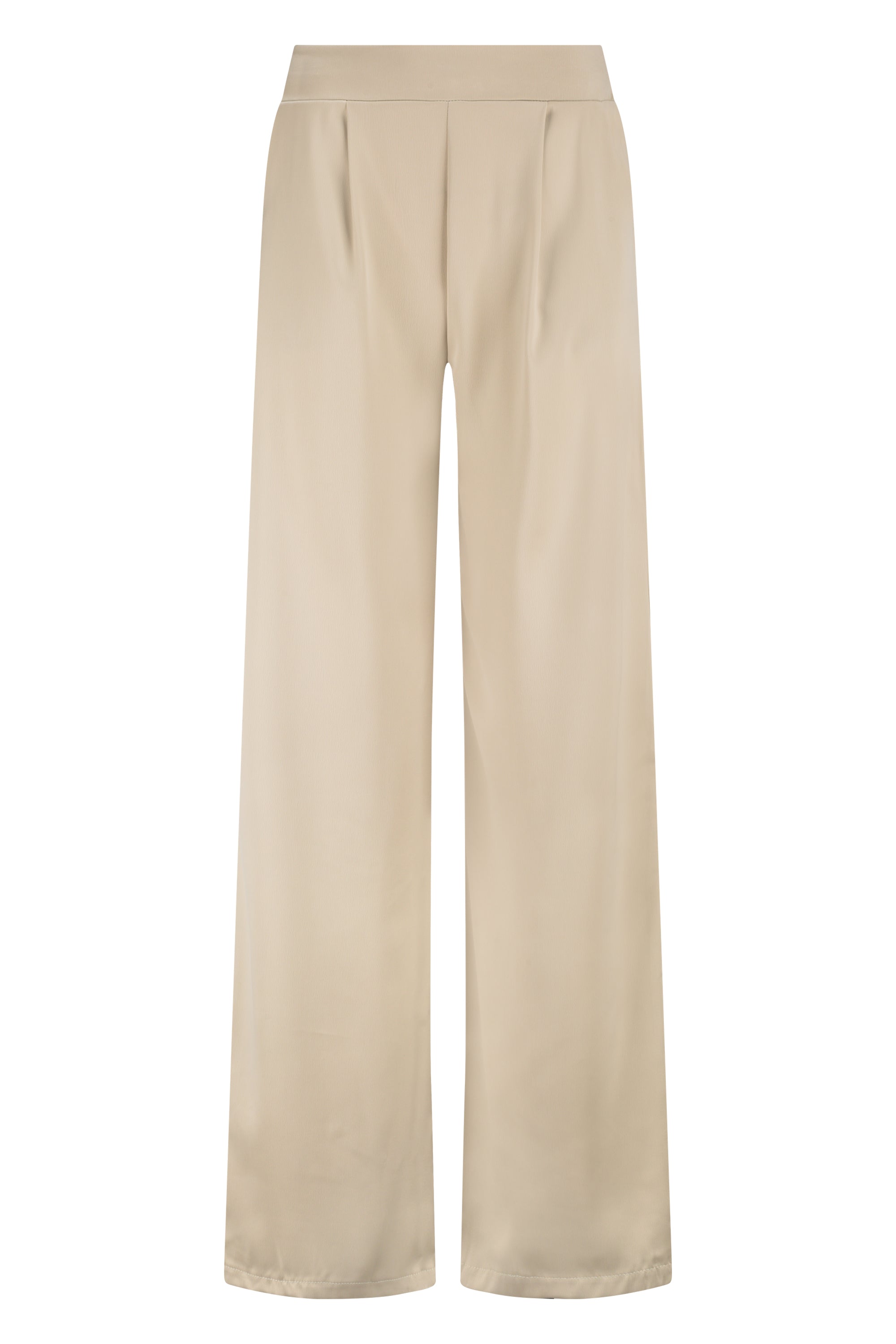 Satin pantalon beige