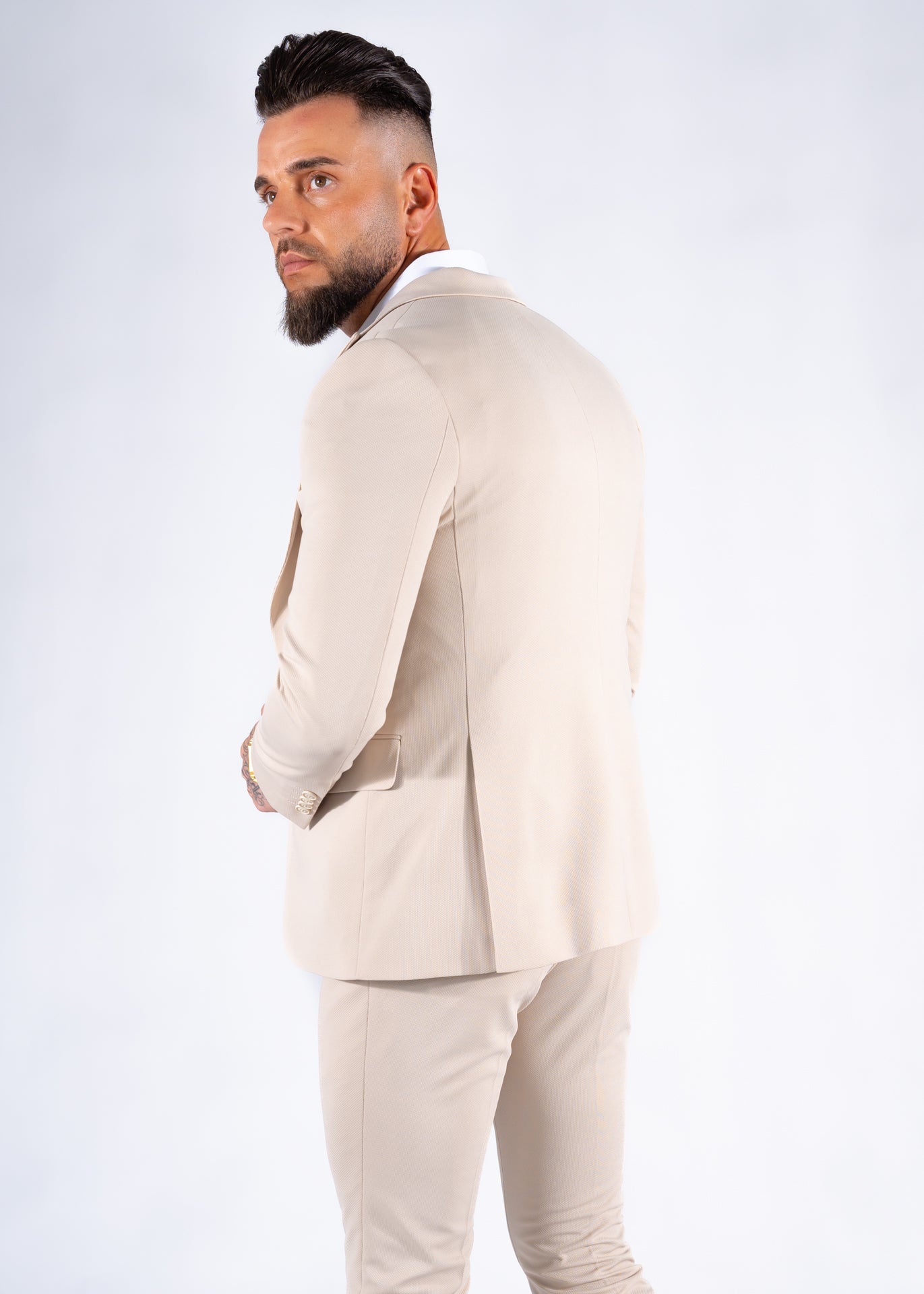 Suit three piece Havana beige