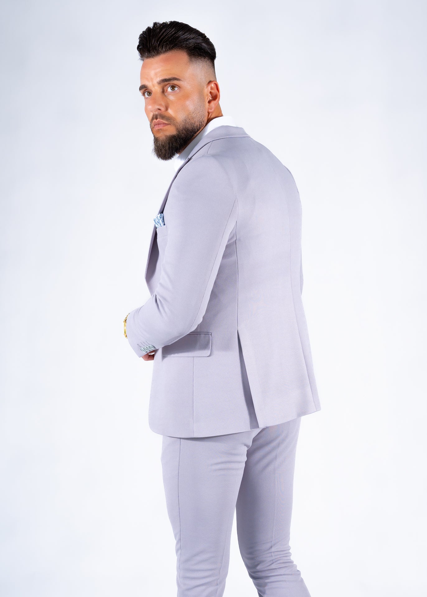 Suit three piece Havana light grey