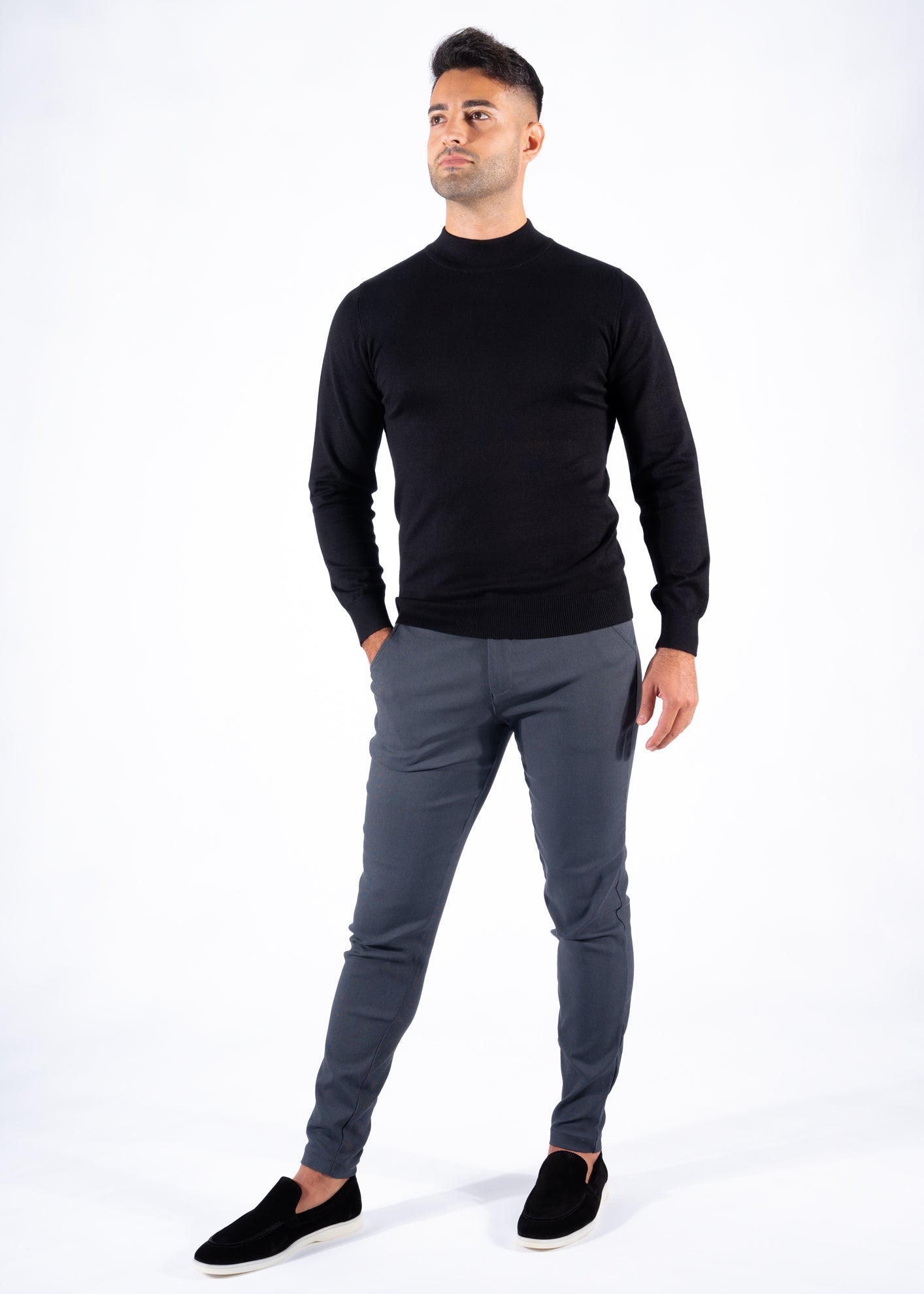 Turtleneck knitwear long sleeve black