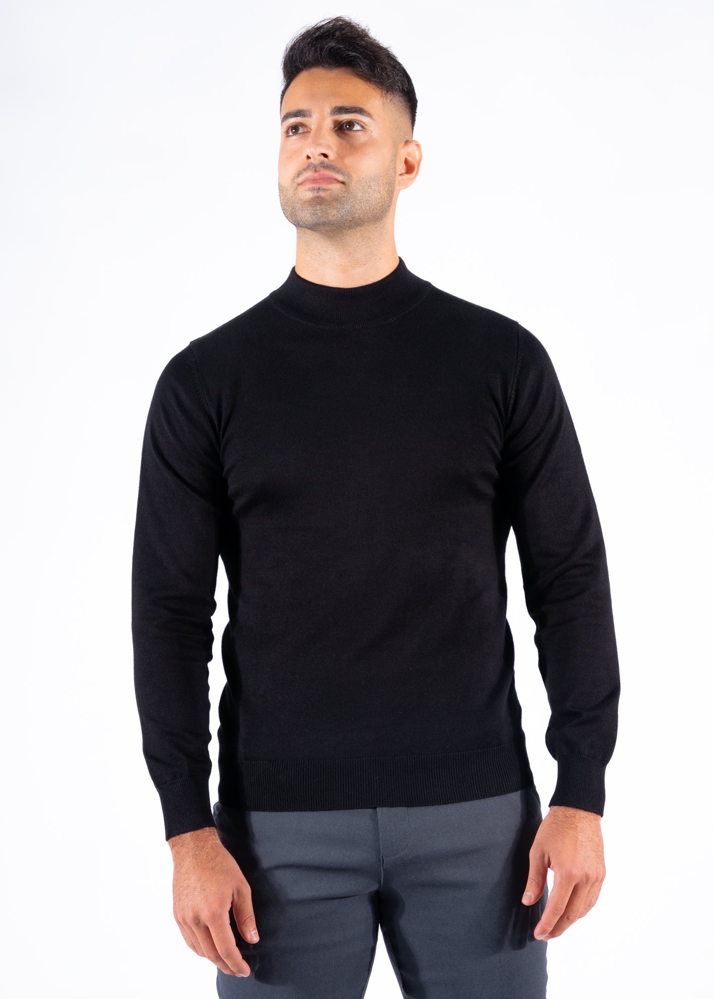 Turtleneck knitwear long sleeve black