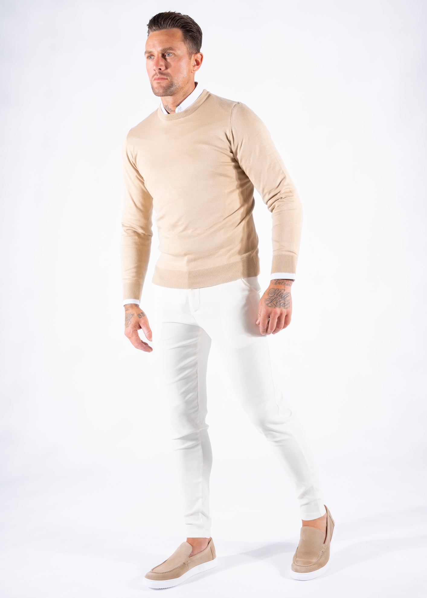 Pullover knitwear beige