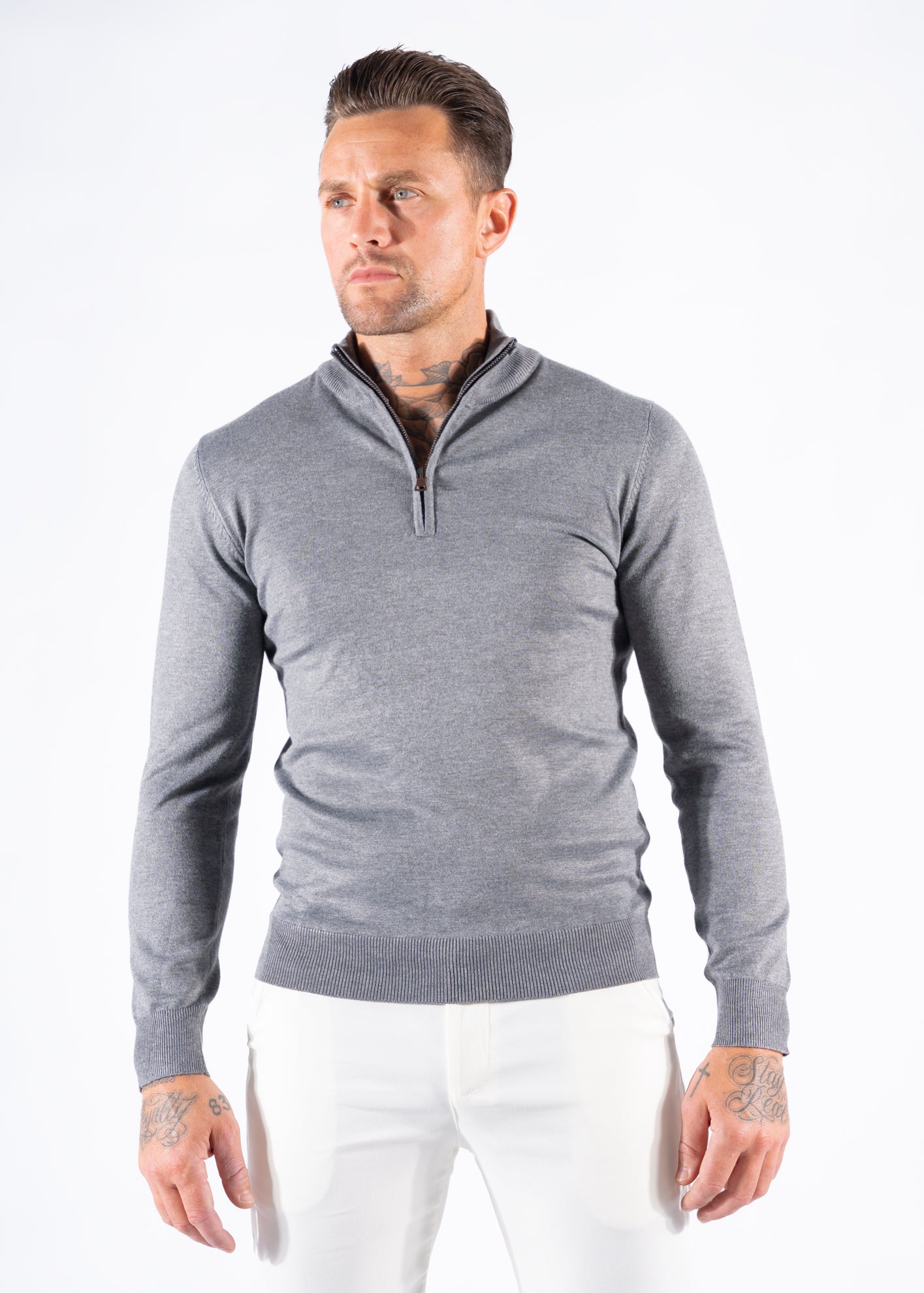 Sweater zipper grey