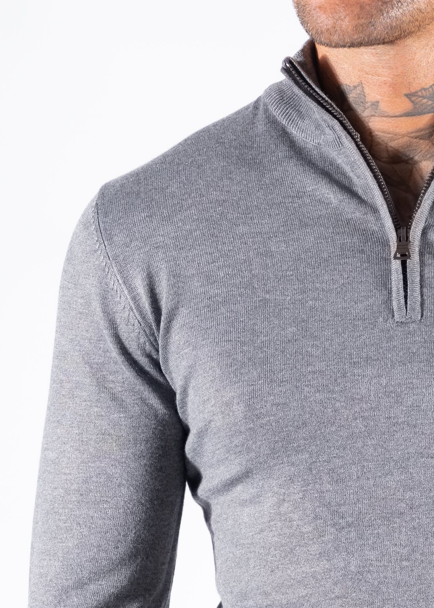 Sweater zipper grey