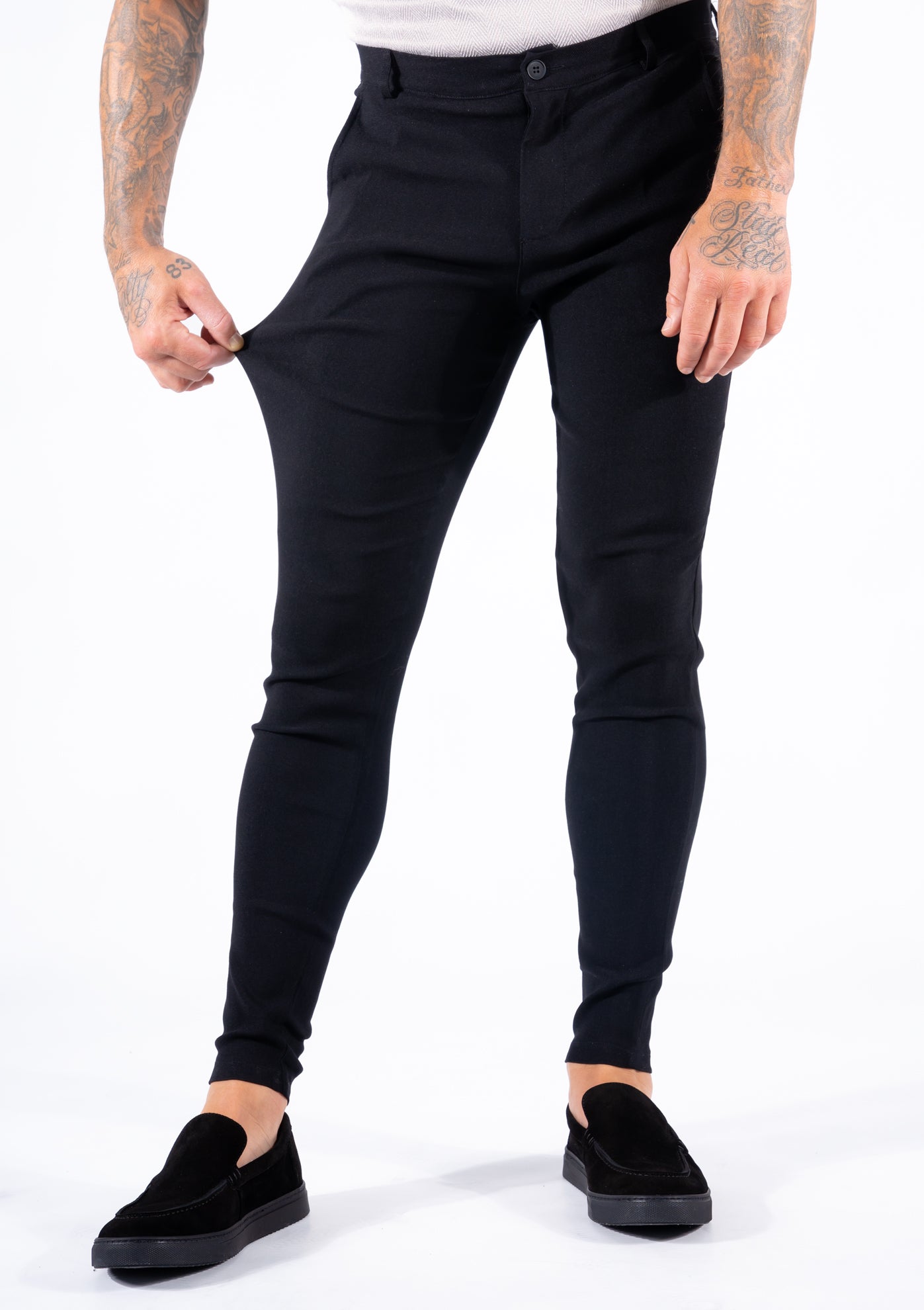 Super stretch pantalon black