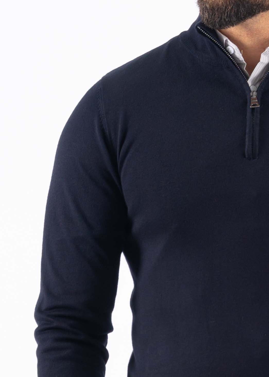 Sweater zipper navy blue