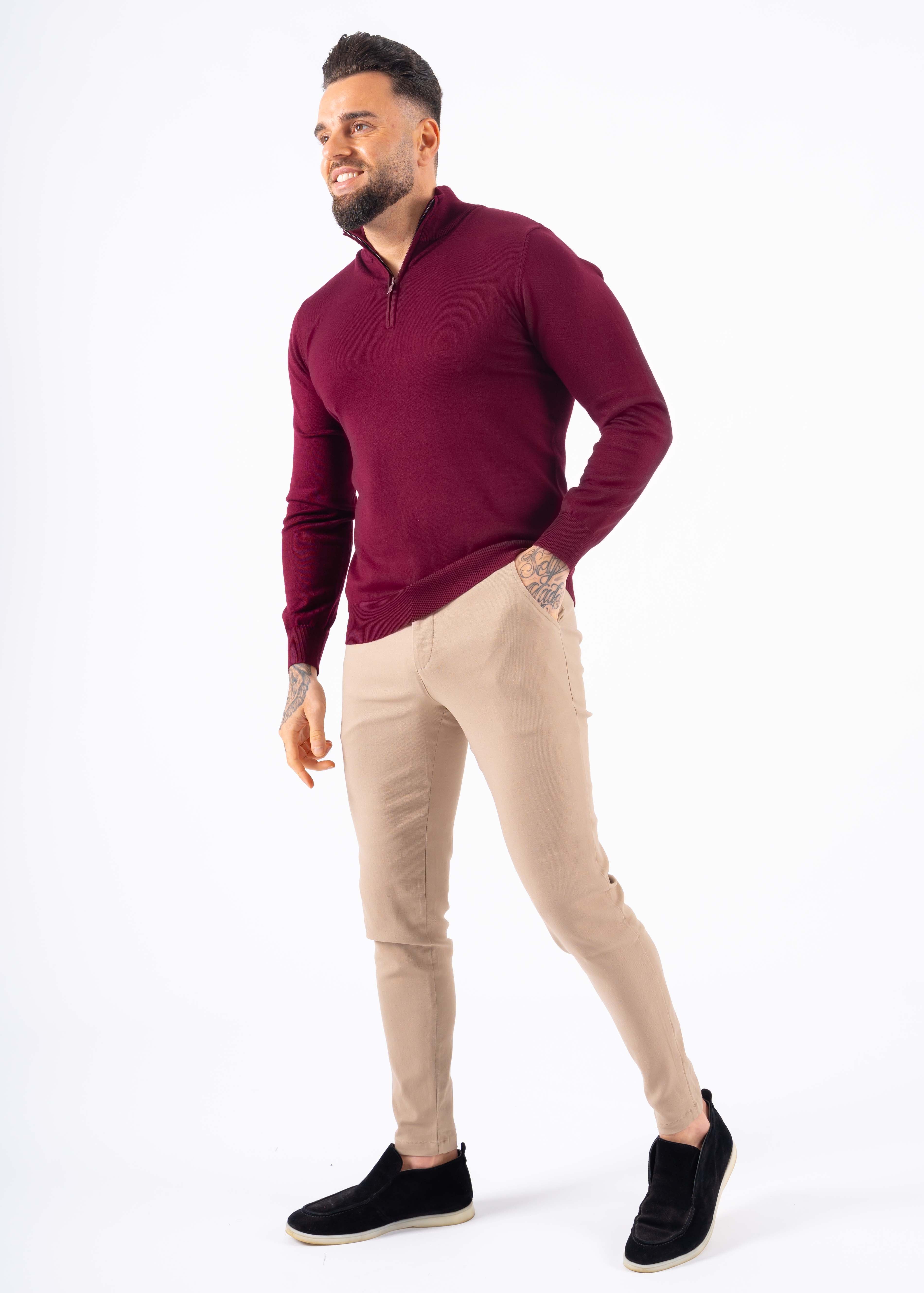 Sweater zipper bordeaux