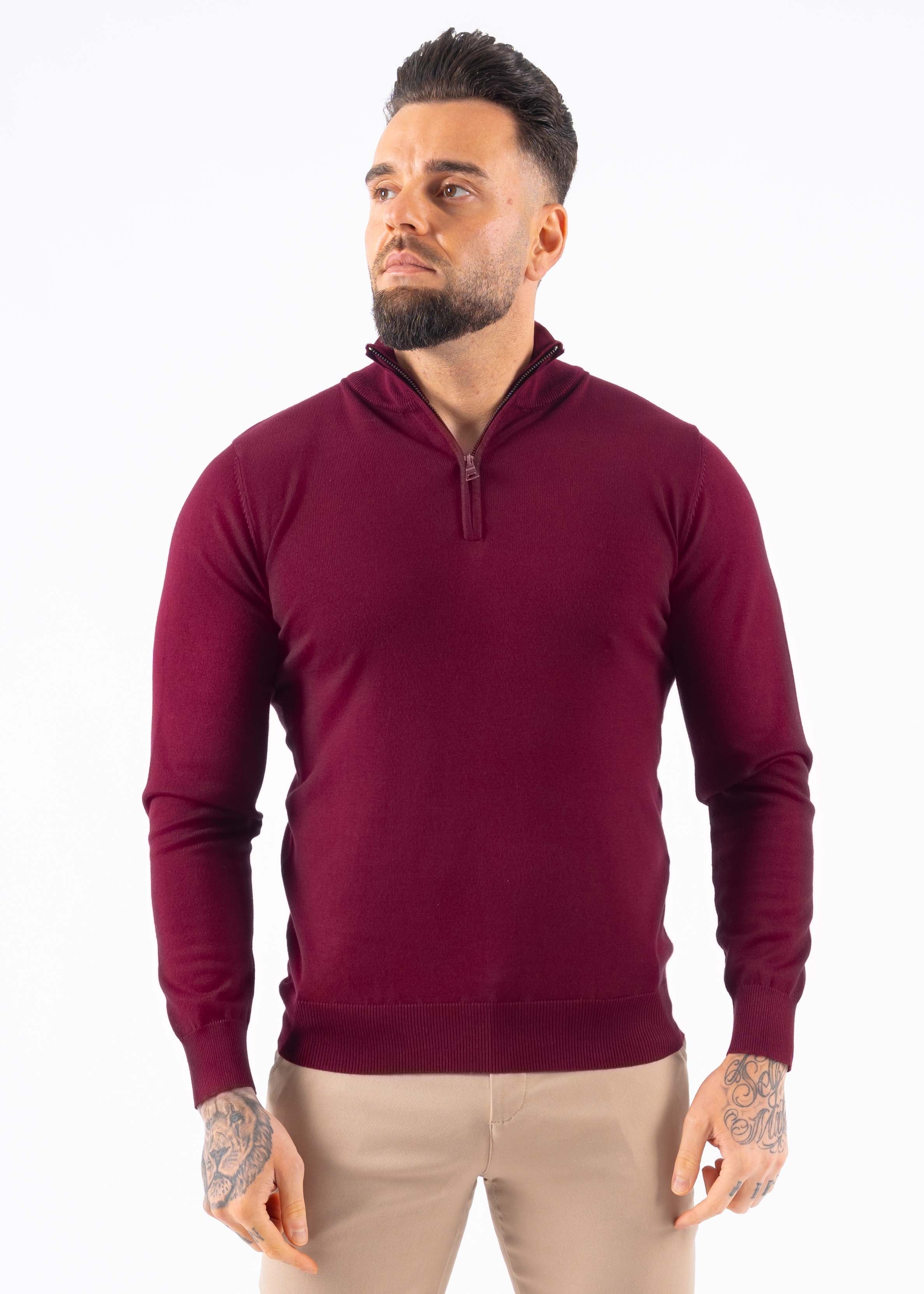 Sweater zipper bordeaux