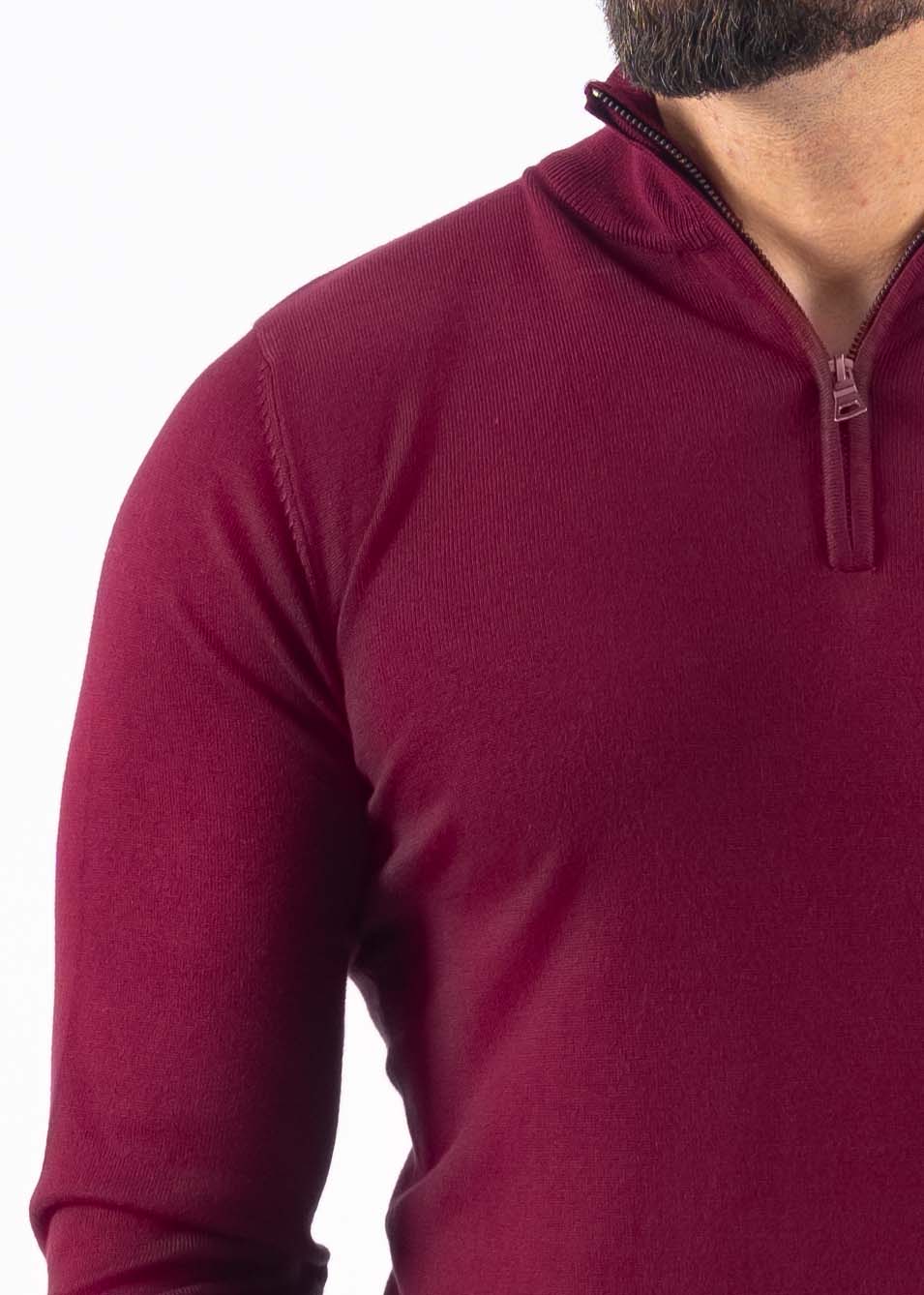 Sweater zipper bordeaux