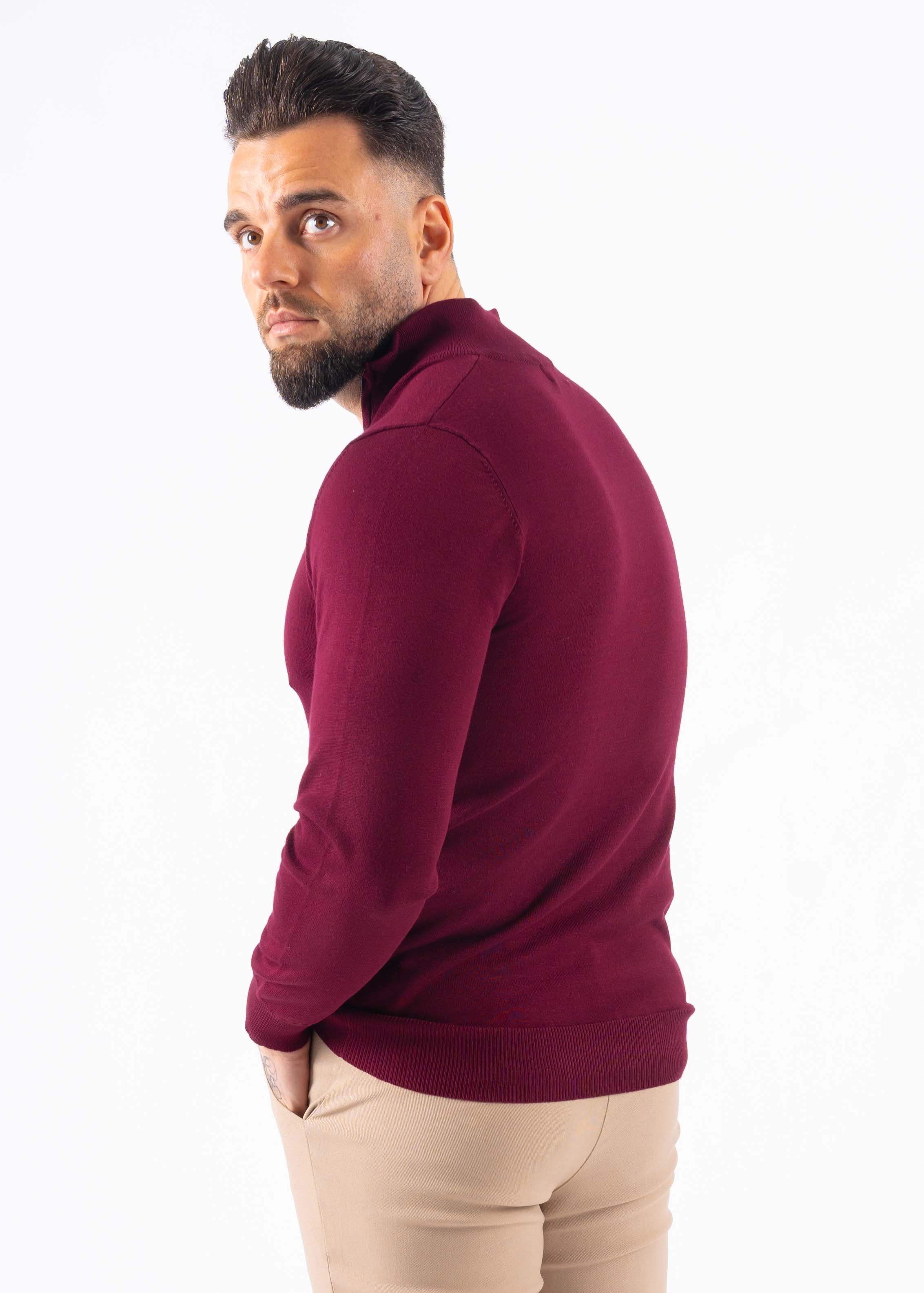 Sweater zipper bordeaux